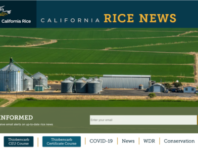 Thiobencarb Stewardship Training now linked to CalRiceNews