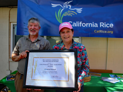 CRC’s Firoved Wins Award at California Rice Field Day