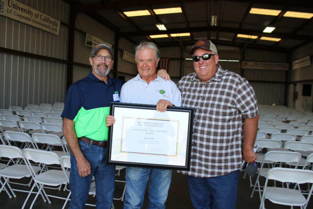 This year’s 2023 California Rice Industry Award winner, Director of Research & Technology for Colusa County Farm Supply, Jim F. Cook.